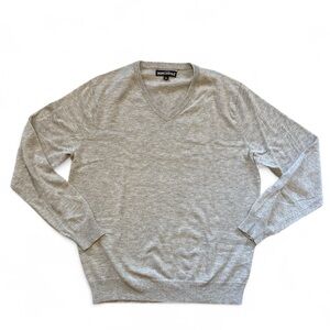 J. Crew Mercantile Gray V-Neck Long Sleeve Sweater